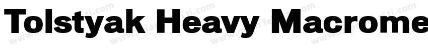 Tolstyak Heavy Macromedia Fontograp字体转换